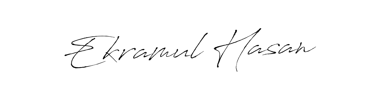 How to make Ekramul Hasan name signature. Use Antro_Vectra style for creating short signs online. This is the latest handwritten sign. Ekramul Hasan signature style 6 images and pictures png