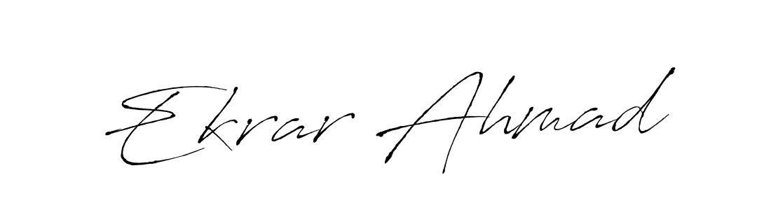 The best way (Antro_Vectra) to make a short signature is to pick only two or three words in your name. The name Ekrar Ahmad include a total of six letters. For converting this name. Ekrar Ahmad signature style 6 images and pictures png