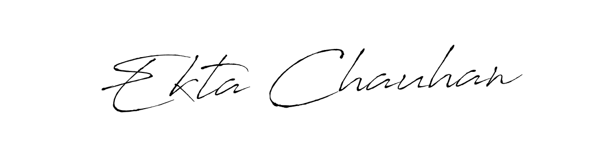 Make a beautiful signature design for name Ekta Chauhan. With this signature (Antro_Vectra) style, you can create a handwritten signature for free. Ekta Chauhan signature style 6 images and pictures png