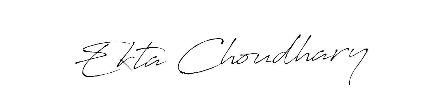 Create a beautiful signature design for name Ekta Choudhary. With this signature (Antro_Vectra) fonts, you can make a handwritten signature for free. Ekta Choudhary signature style 6 images and pictures png