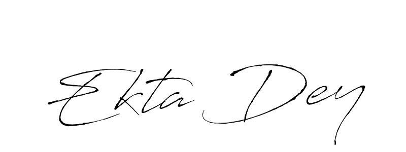 Design your own signature with our free online signature maker. With this signature software, you can create a handwritten (Antro_Vectra) signature for name Ekta Dey. Ekta Dey signature style 6 images and pictures png