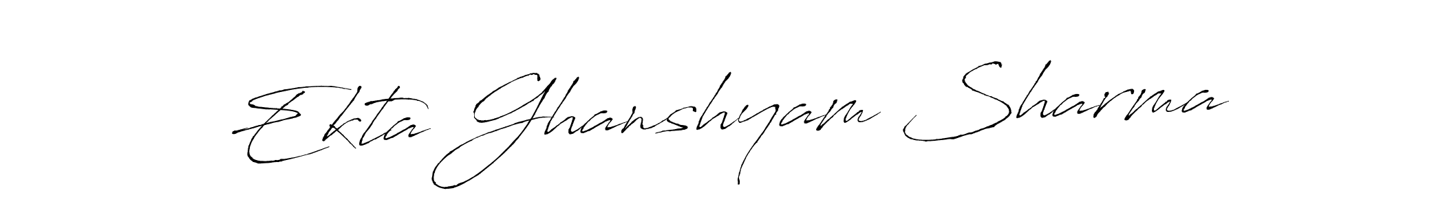 Also You can easily find your signature by using the search form. We will create Ekta Ghanshyam Sharma name handwritten signature images for you free of cost using Antro_Vectra sign style. Ekta Ghanshyam Sharma signature style 6 images and pictures png