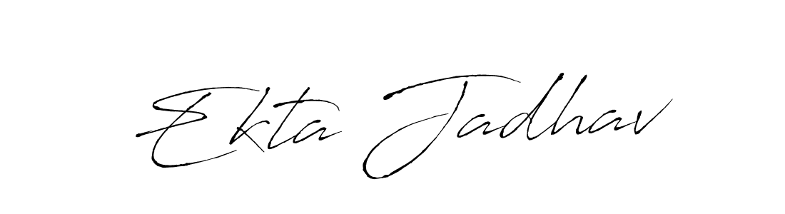 This is the best signature style for the Ekta Jadhav name. Also you like these signature font (Antro_Vectra). Mix name signature. Ekta Jadhav signature style 6 images and pictures png