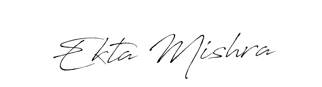 Create a beautiful signature design for name Ekta Mishra. With this signature (Antro_Vectra) fonts, you can make a handwritten signature for free. Ekta Mishra signature style 6 images and pictures png