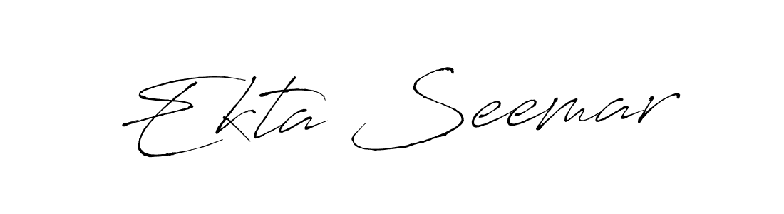 Use a signature maker to create a handwritten signature online. With this signature software, you can design (Antro_Vectra) your own signature for name Ekta Seemar. Ekta Seemar signature style 6 images and pictures png