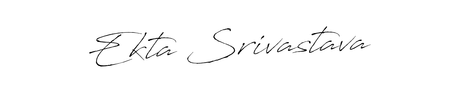 Ekta Srivastava stylish signature style. Best Handwritten Sign (Antro_Vectra) for my name. Handwritten Signature Collection Ideas for my name Ekta Srivastava. Ekta Srivastava signature style 6 images and pictures png