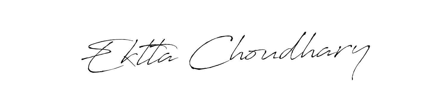 Use a signature maker to create a handwritten signature online. With this signature software, you can design (Antro_Vectra) your own signature for name Ektta Choudhary. Ektta Choudhary signature style 6 images and pictures png