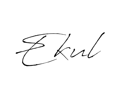 How to make Ekul name signature. Use Antro_Vectra style for creating short signs online. This is the latest handwritten sign. Ekul signature style 6 images and pictures png