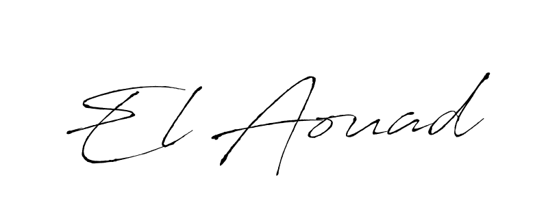 Create a beautiful signature design for name El Aouad. With this signature (Antro_Vectra) fonts, you can make a handwritten signature for free. El Aouad signature style 6 images and pictures png