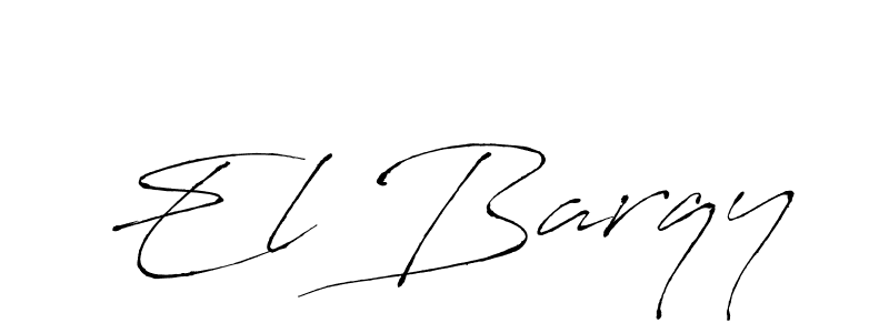 Make a beautiful signature design for name El Barqy. With this signature (Antro_Vectra) style, you can create a handwritten signature for free. El Barqy signature style 6 images and pictures png