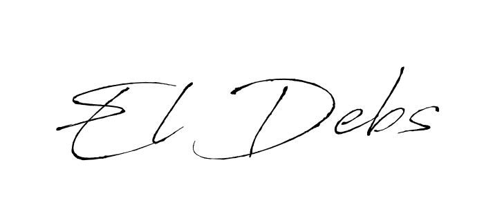 Create a beautiful signature design for name El Debs. With this signature (Antro_Vectra) fonts, you can make a handwritten signature for free. El Debs signature style 6 images and pictures png