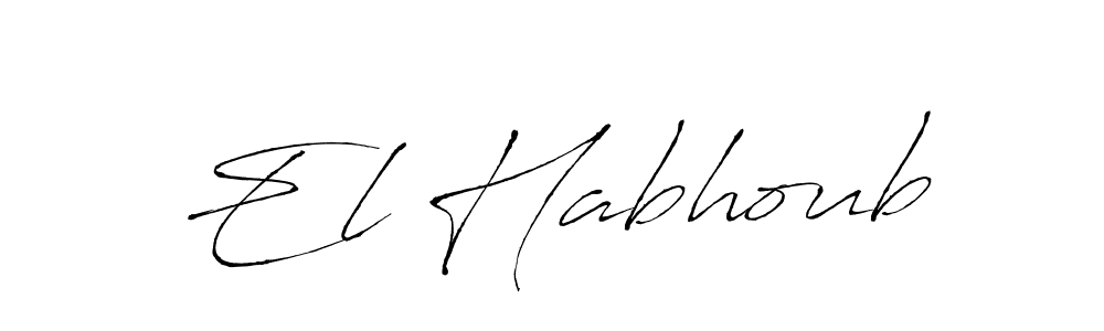 Use a signature maker to create a handwritten signature online. With this signature software, you can design (Antro_Vectra) your own signature for name El Habhoub. El Habhoub signature style 6 images and pictures png