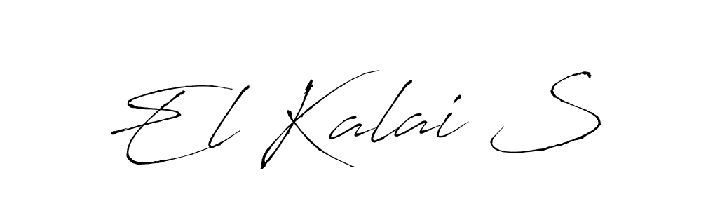 This is the best signature style for the El Kalai S name. Also you like these signature font (Antro_Vectra). Mix name signature. El Kalai S signature style 6 images and pictures png