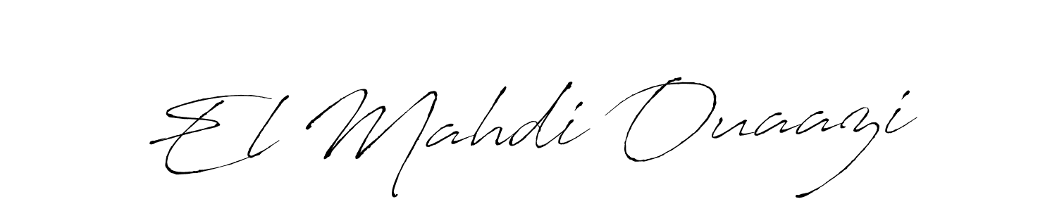 if you are searching for the best signature style for your name El Mahdi Ouaazi. so please give up your signature search. here we have designed multiple signature styles  using Antro_Vectra. El Mahdi Ouaazi signature style 6 images and pictures png