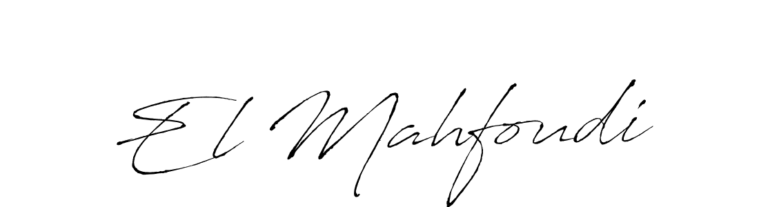 Also You can easily find your signature by using the search form. We will create El Mahfoudi name handwritten signature images for you free of cost using Antro_Vectra sign style. El Mahfoudi signature style 6 images and pictures png