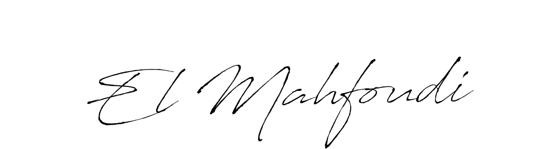 Also You can easily find your signature by using the search form. We will create El Mahfoudi name handwritten signature images for you free of cost using Antro_Vectra sign style. El Mahfoudi signature style 6 images and pictures png