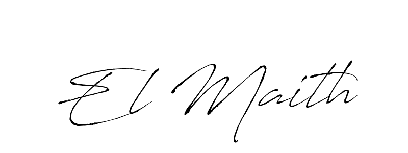 The best way (Antro_Vectra) to make a short signature is to pick only two or three words in your name. The name El Maith include a total of six letters. For converting this name. El Maith signature style 6 images and pictures png