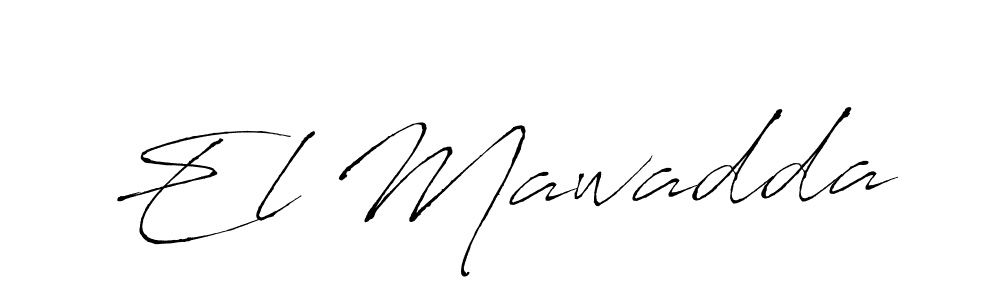 How to make El Mawadda name signature. Use Antro_Vectra style for creating short signs online. This is the latest handwritten sign. El Mawadda signature style 6 images and pictures png