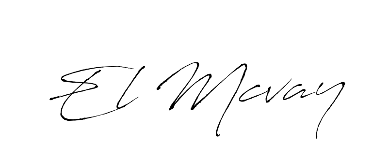 How to make El Mcvay signature? Antro_Vectra is a professional autograph style. Create handwritten signature for El Mcvay name. El Mcvay signature style 6 images and pictures png