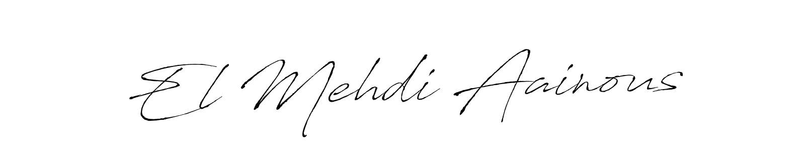 Also we have El Mehdi Aainous name is the best signature style. Create professional handwritten signature collection using Antro_Vectra autograph style. El Mehdi Aainous signature style 6 images and pictures png