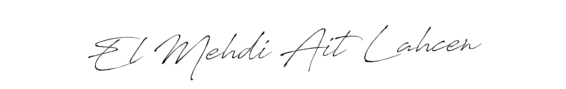 El Mehdi Ait Lahcen stylish signature style. Best Handwritten Sign (Antro_Vectra) for my name. Handwritten Signature Collection Ideas for my name El Mehdi Ait Lahcen. El Mehdi Ait Lahcen signature style 6 images and pictures png