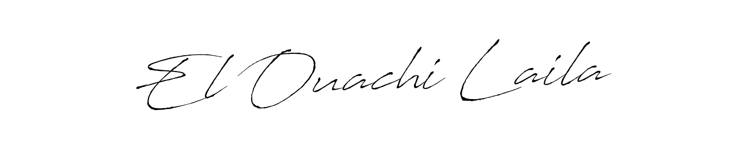 Use a signature maker to create a handwritten signature online. With this signature software, you can design (Antro_Vectra) your own signature for name El Ouachi Laila. El Ouachi Laila signature style 6 images and pictures png