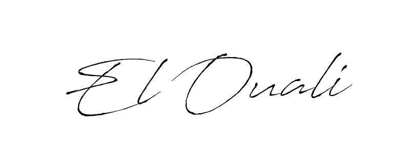 Make a beautiful signature design for name El Ouali. With this signature (Antro_Vectra) style, you can create a handwritten signature for free. El Ouali signature style 6 images and pictures png