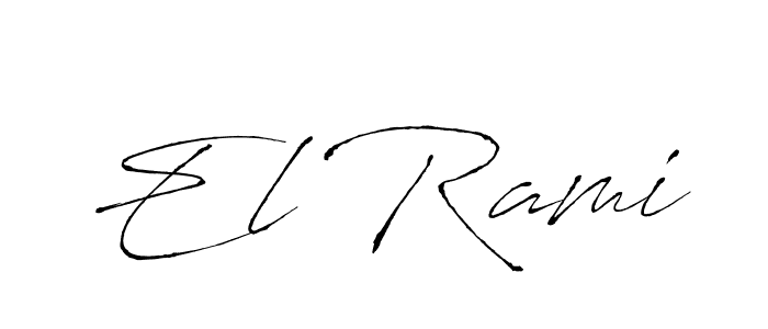 if you are searching for the best signature style for your name El Rami. so please give up your signature search. here we have designed multiple signature styles  using Antro_Vectra. El Rami signature style 6 images and pictures png