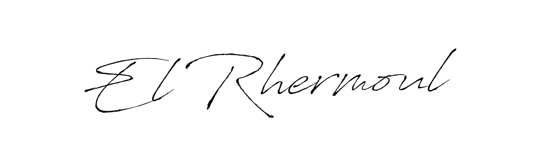 You should practise on your own different ways (Antro_Vectra) to write your name (El Rhermoul) in signature. don't let someone else do it for you. El Rhermoul signature style 6 images and pictures png