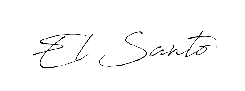 How to make El Santo name signature. Use Antro_Vectra style for creating short signs online. This is the latest handwritten sign. El Santo signature style 6 images and pictures png