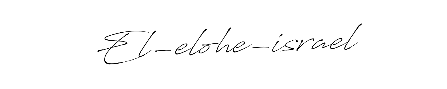 Design your own signature with our free online signature maker. With this signature software, you can create a handwritten (Antro_Vectra) signature for name El-elohe-israel. El-elohe-israel signature style 6 images and pictures png
