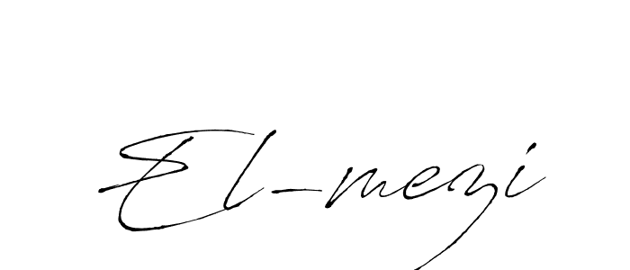 Create a beautiful signature design for name El-mezi. With this signature (Antro_Vectra) fonts, you can make a handwritten signature for free. El-mezi signature style 6 images and pictures png
