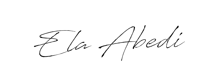 Create a beautiful signature design for name Ela Abedi. With this signature (Antro_Vectra) fonts, you can make a handwritten signature for free. Ela Abedi signature style 6 images and pictures png