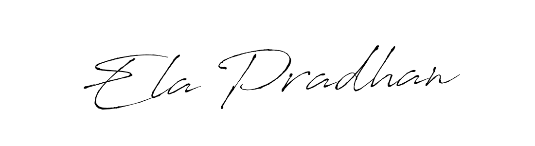 Design your own signature with our free online signature maker. With this signature software, you can create a handwritten (Antro_Vectra) signature for name Ela Pradhan. Ela Pradhan signature style 6 images and pictures png