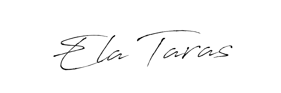 How to make Ela Taras signature? Antro_Vectra is a professional autograph style. Create handwritten signature for Ela Taras name. Ela Taras signature style 6 images and pictures png