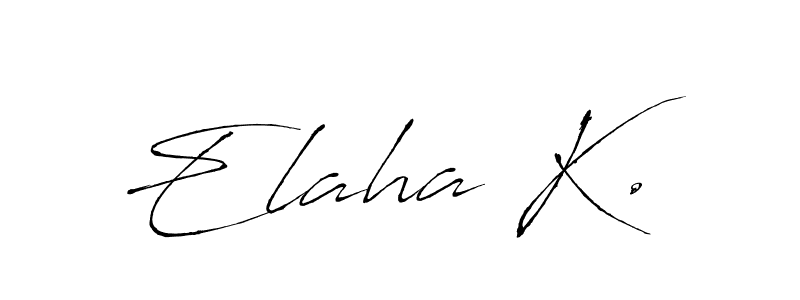 Elaha K. stylish signature style. Best Handwritten Sign (Antro_Vectra) for my name. Handwritten Signature Collection Ideas for my name Elaha K.. Elaha K. signature style 6 images and pictures png