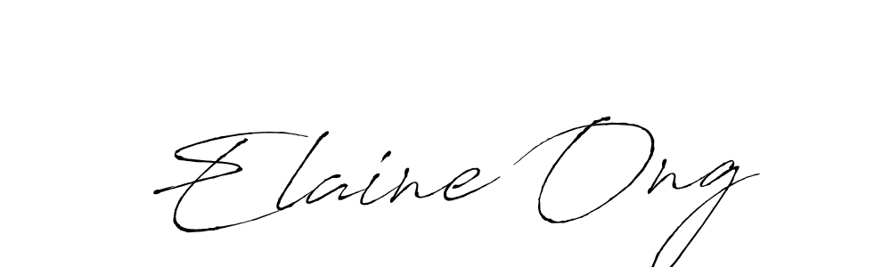 The best way (Antro_Vectra) to make a short signature is to pick only two or three words in your name. The name Elaine Ong include a total of six letters. For converting this name. Elaine Ong signature style 6 images and pictures png