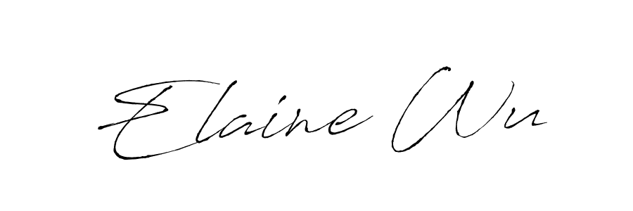 if you are searching for the best signature style for your name Elaine Wu. so please give up your signature search. here we have designed multiple signature styles  using Antro_Vectra. Elaine Wu signature style 6 images and pictures png