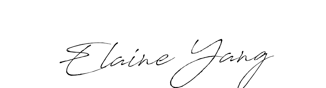 You should practise on your own different ways (Antro_Vectra) to write your name (Elaine Yang) in signature. don't let someone else do it for you. Elaine Yang signature style 6 images and pictures png