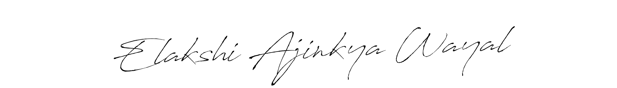 How to make Elakshi Ajinkya Wayal signature? Antro_Vectra is a professional autograph style. Create handwritten signature for Elakshi Ajinkya Wayal name. Elakshi Ajinkya Wayal signature style 6 images and pictures png