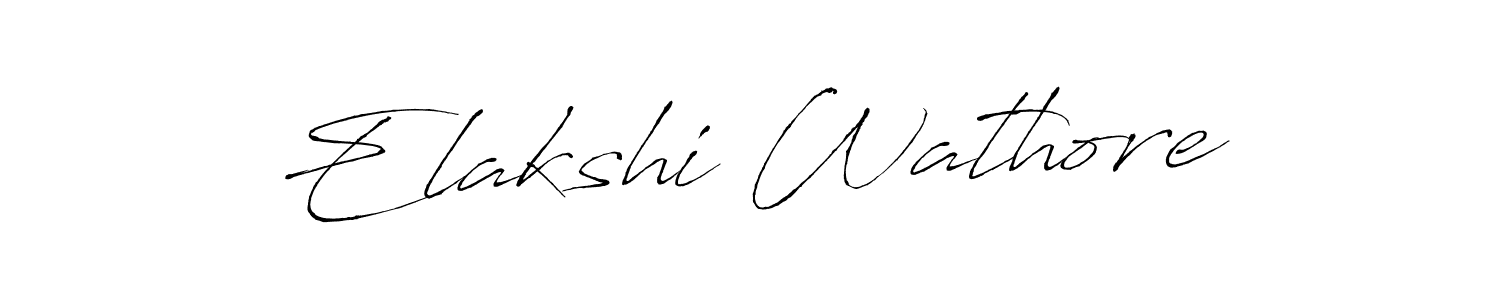 Elakshi Wathore stylish signature style. Best Handwritten Sign (Antro_Vectra) for my name. Handwritten Signature Collection Ideas for my name Elakshi Wathore. Elakshi Wathore signature style 6 images and pictures png