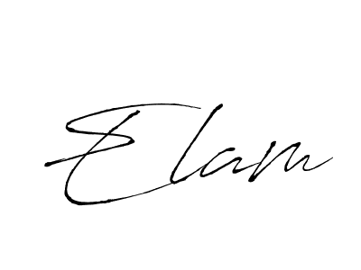 Elam stylish signature style. Best Handwritten Sign (Antro_Vectra) for my name. Handwritten Signature Collection Ideas for my name Elam. Elam signature style 6 images and pictures png