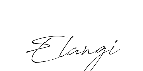 How to make Elangi name signature. Use Antro_Vectra style for creating short signs online. This is the latest handwritten sign. Elangi signature style 6 images and pictures png