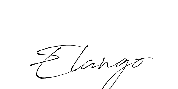 Use a signature maker to create a handwritten signature online. With this signature software, you can design (Antro_Vectra) your own signature for name Elango. Elango signature style 6 images and pictures png