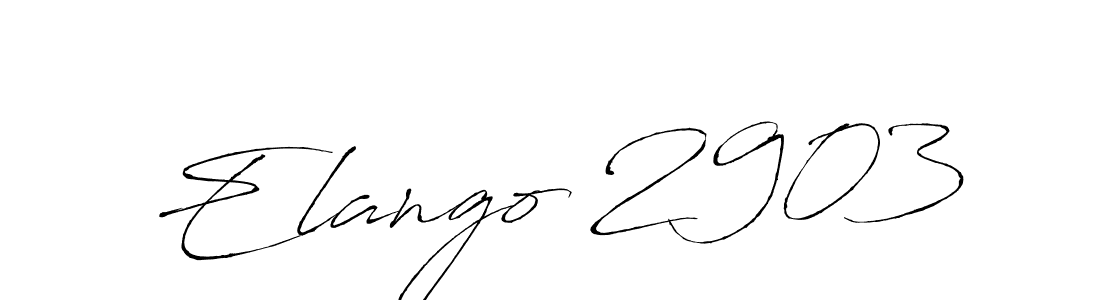 Use a signature maker to create a handwritten signature online. With this signature software, you can design (Antro_Vectra) your own signature for name Elango 2903. Elango 2903 signature style 6 images and pictures png