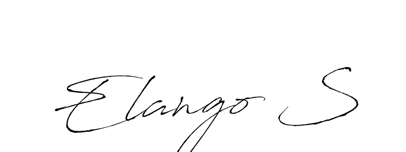 Create a beautiful signature design for name Elango S. With this signature (Antro_Vectra) fonts, you can make a handwritten signature for free. Elango S signature style 6 images and pictures png