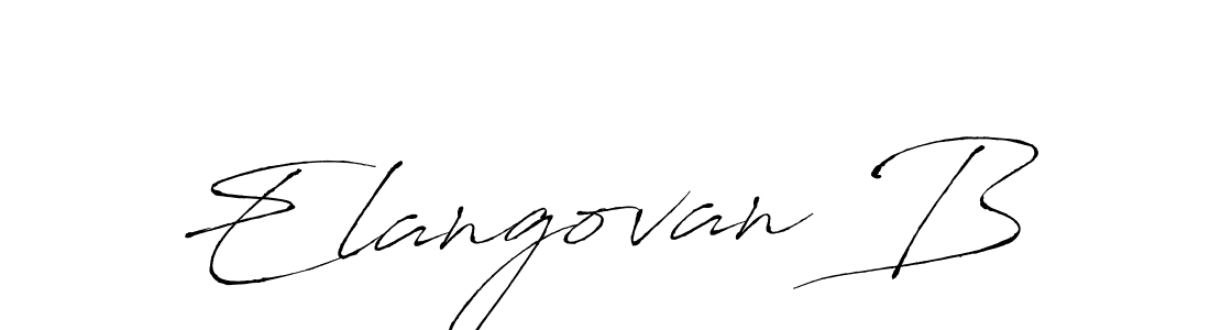 How to make Elangovan B signature? Antro_Vectra is a professional autograph style. Create handwritten signature for Elangovan B name. Elangovan B signature style 6 images and pictures png