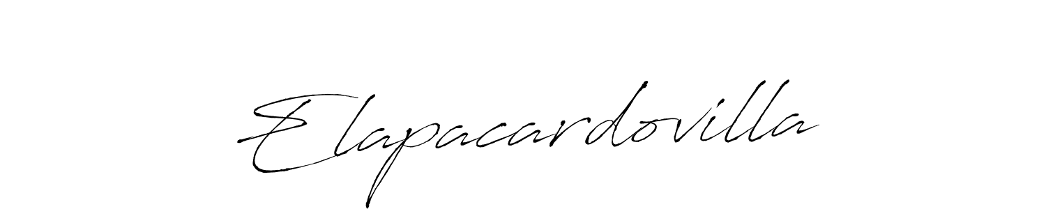 How to make Elapacardovilla name signature. Use Antro_Vectra style for creating short signs online. This is the latest handwritten sign. Elapacardovilla signature style 6 images and pictures png