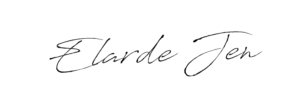 Also we have Elarde Jen name is the best signature style. Create professional handwritten signature collection using Antro_Vectra autograph style. Elarde Jen signature style 6 images and pictures png