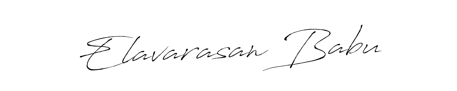 Elavarasan Babu stylish signature style. Best Handwritten Sign (Antro_Vectra) for my name. Handwritten Signature Collection Ideas for my name Elavarasan Babu. Elavarasan Babu signature style 6 images and pictures png